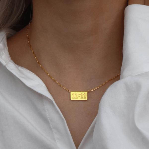 11 11 necklace gold