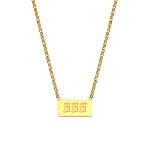 666 necklace 18k gold