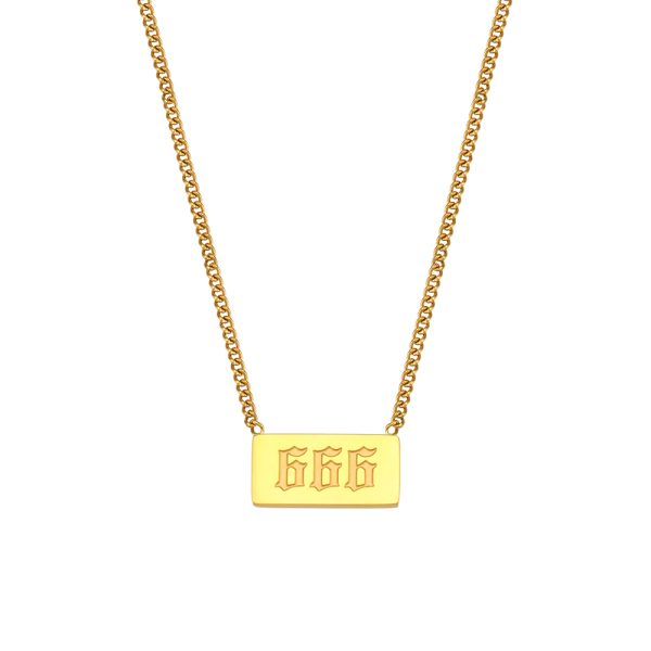 666 necklace 18k gold