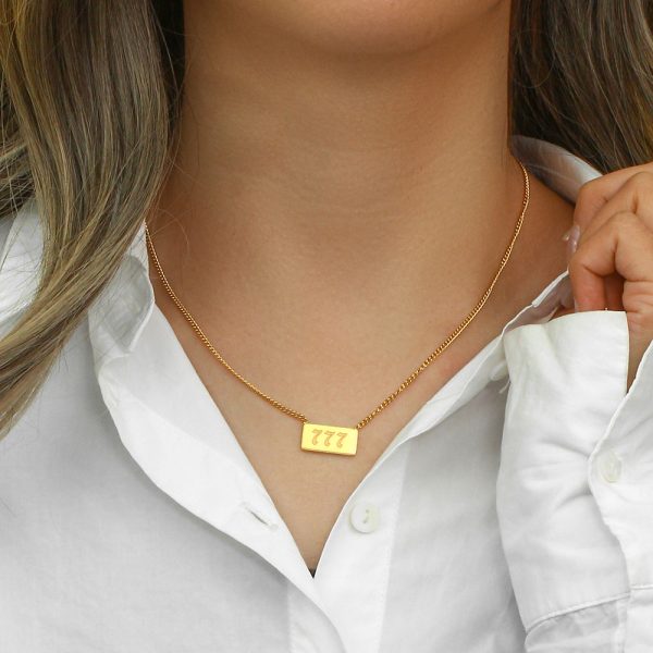 777 gold necklace