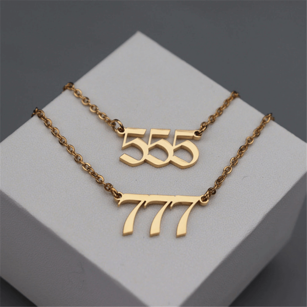 Angel Number Necklace 111-999 with 18K Gold Plated (14)