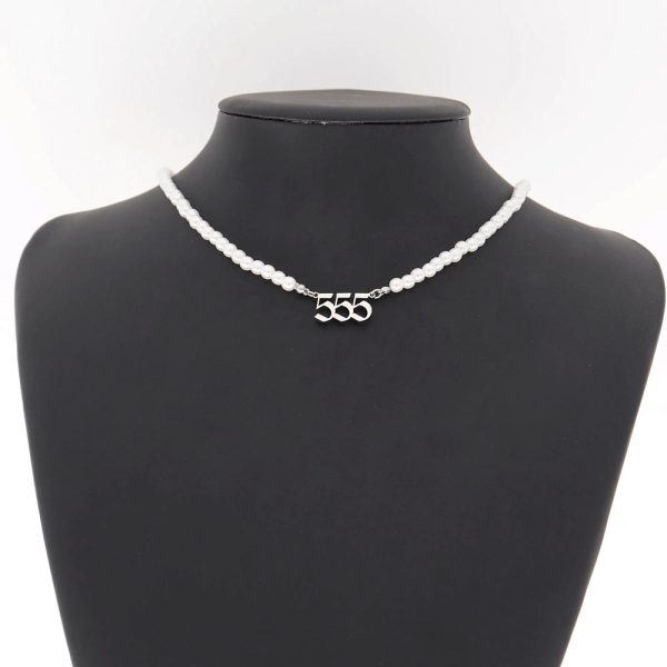 Angel Pearl 555 necklace silver