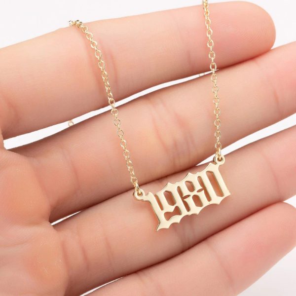 birth year 1980 necklace gold