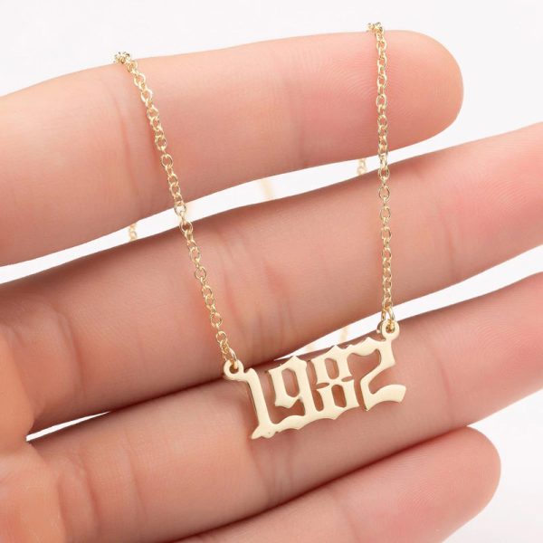 birth year 1982 necklace gold