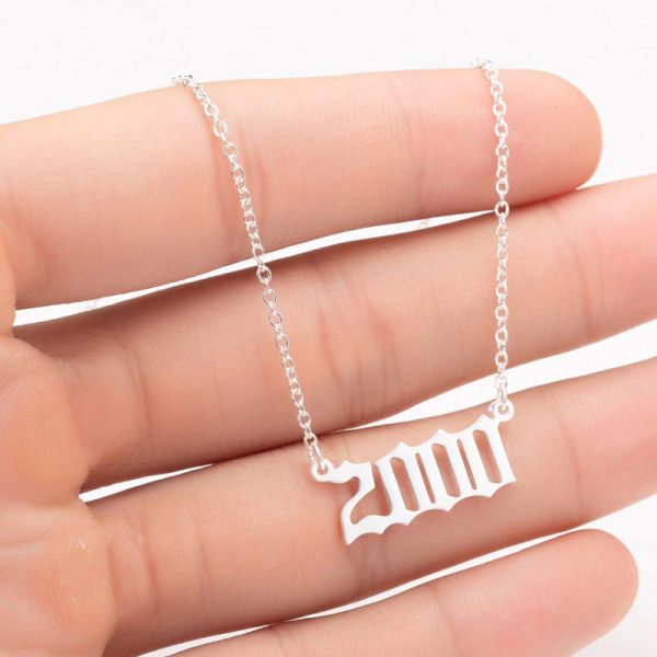 birth year 2000 necklace silver