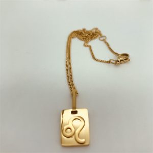 july 23 zodiac necklace gold 18k