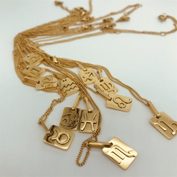 leo zodiac sign necklace