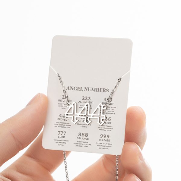 111 Angel Number Necklace Silver