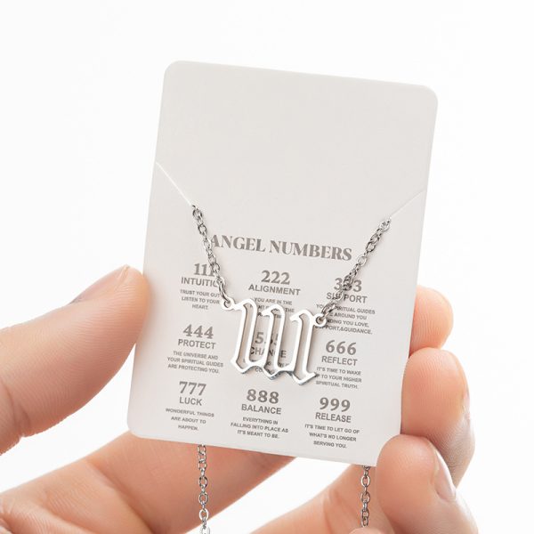 111 Angel Number Necklace Silver