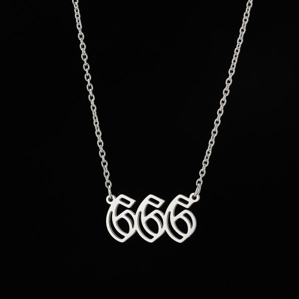 Angel Number 666 Necklace Silver