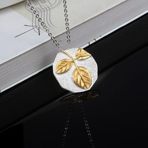 S925 Sterling Silver Bodhi Leaf Necklace (5)